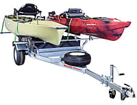 Malone MegaSport 2 Kayak Trailer Pkg (Spare Tire, 2 Sets Bunks, Storage Basket & Drawer)