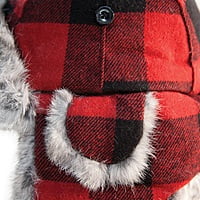 Eskimo Plaid Alaskan Fur Hat