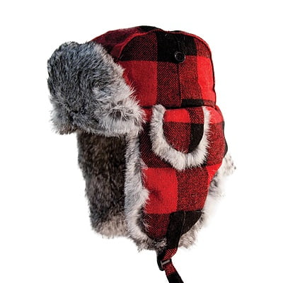 Eskimo Plaid Alaskan Fur Hat