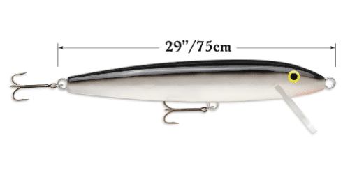 Rapala Giant Original Floating Lure 29" - Silver Black Rapala Giant Original Floating Lure 29" - Silver Black