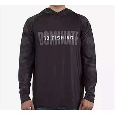 13 Fishing "Noire" Performance Long Sleeve Hooded Shirt