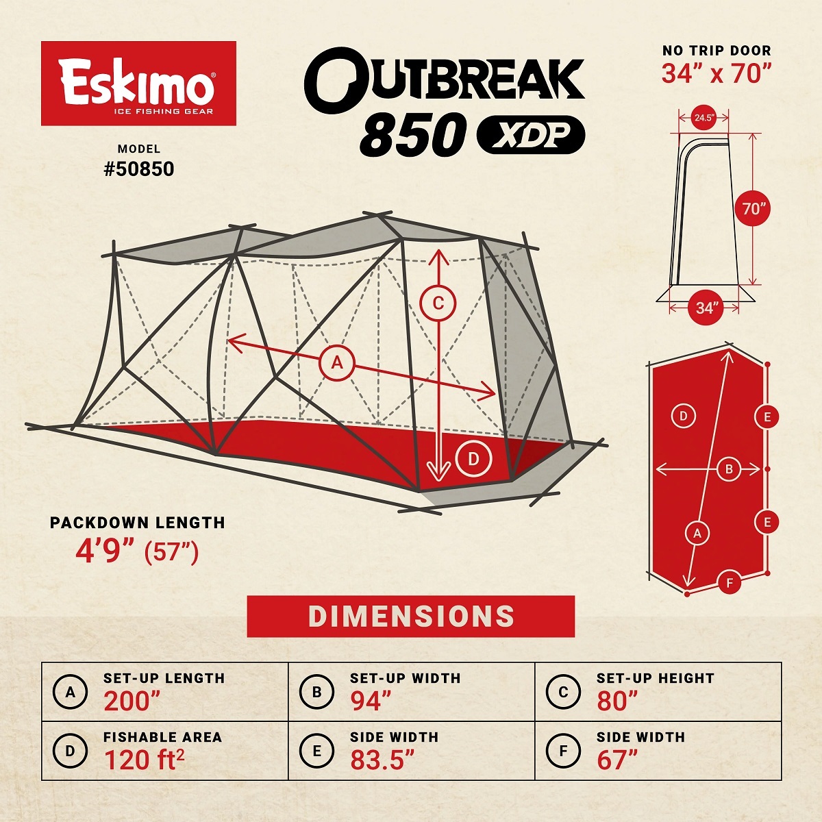 Eskimo Outbreak 850XDP Shelter