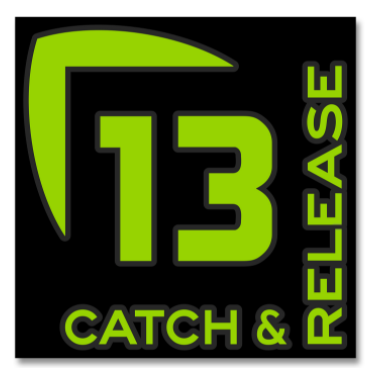 13 Fishing Catch & Release Decal - Medium