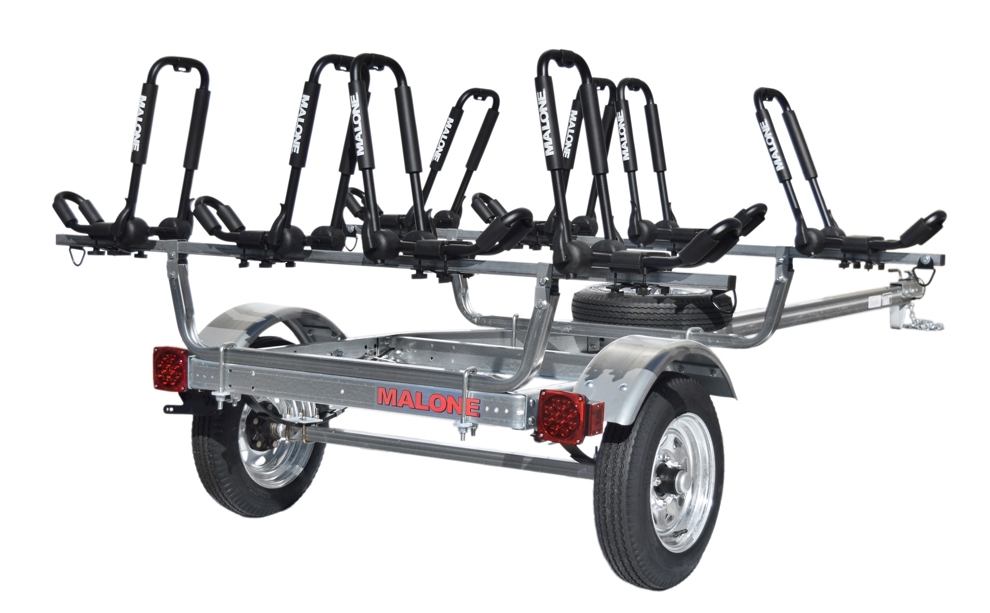 Malone MicroSport 4 Kayak Trailer Package w/J Racks
