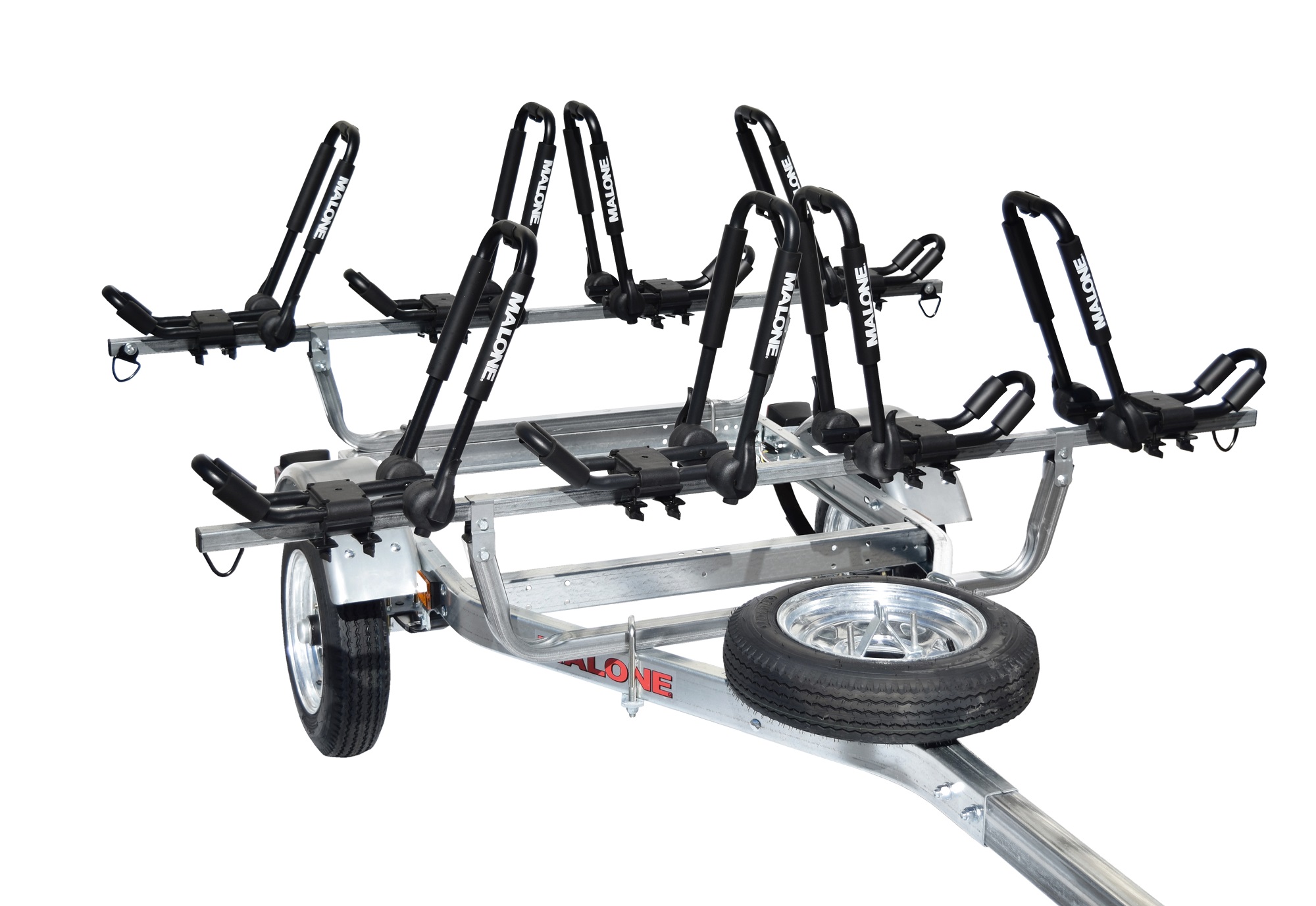 Malone MicroSport 4 Kayak Trailer Package w/J Racks