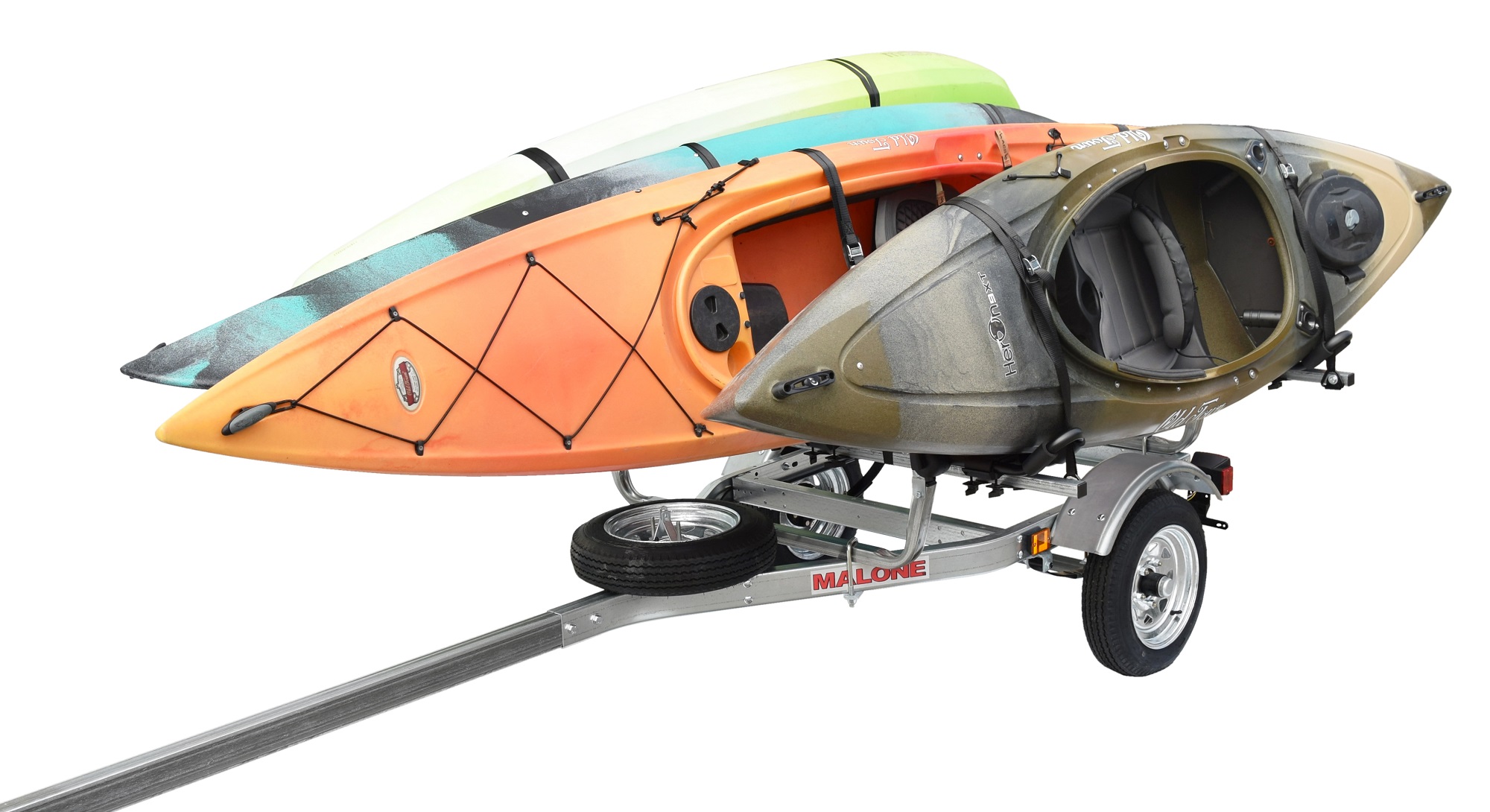 Malone MicroSport 4 Kayak Trailer Package w/J Racks