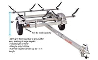 Malone EcoLight 2 Kayak Trailer Package (2 V-Racks)