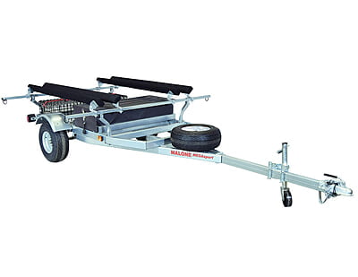Malone MegaSport 2 Kayak Trailer Pkg (Spare Tire, 2 Sets Bunks, Storage Basket & Drawer)