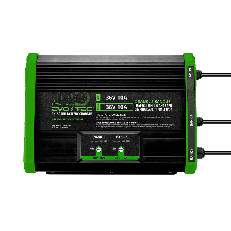 Norsk EVO-TEC 36V 10A – 2 Bank Charger Norsk EVO-TEC 36V 10A – 2 Bank Charger