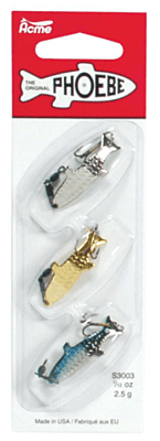 2 Acme Tackle PHOEBE Fishing Lures - 1/6 oz. Gold & Silver