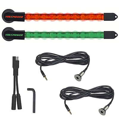 Yak-Power 2pc 10" Red/Green LED light Kit