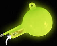 Big Nasty Tackle Jaw Breaker Jig w. Rattle - Glow Original Green