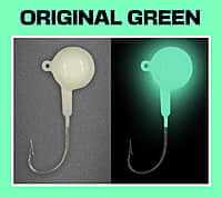 Big Nasty Tackle Jaw Breaker Jig w. Rattle - Glow Original Green