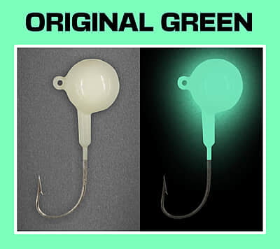 Big Nasty Tackle Jaw Breaker Jig w. Rattle - Glow Original Green