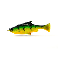 Savage Gear 7 Line Thru Pulse Tail Shiner-Gold Shiner